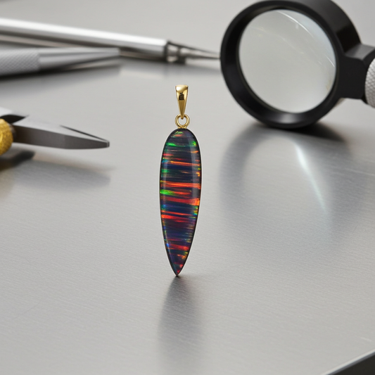 Excellent Quality Gilson Aurora Opal Gemstone pendant