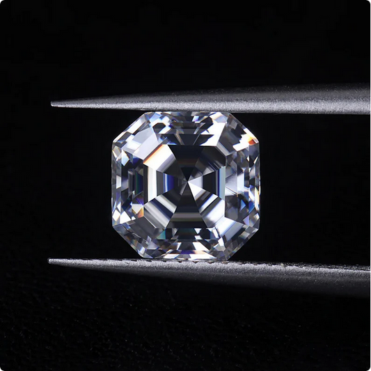 10ct Asscher Cut loose moissanite diamond