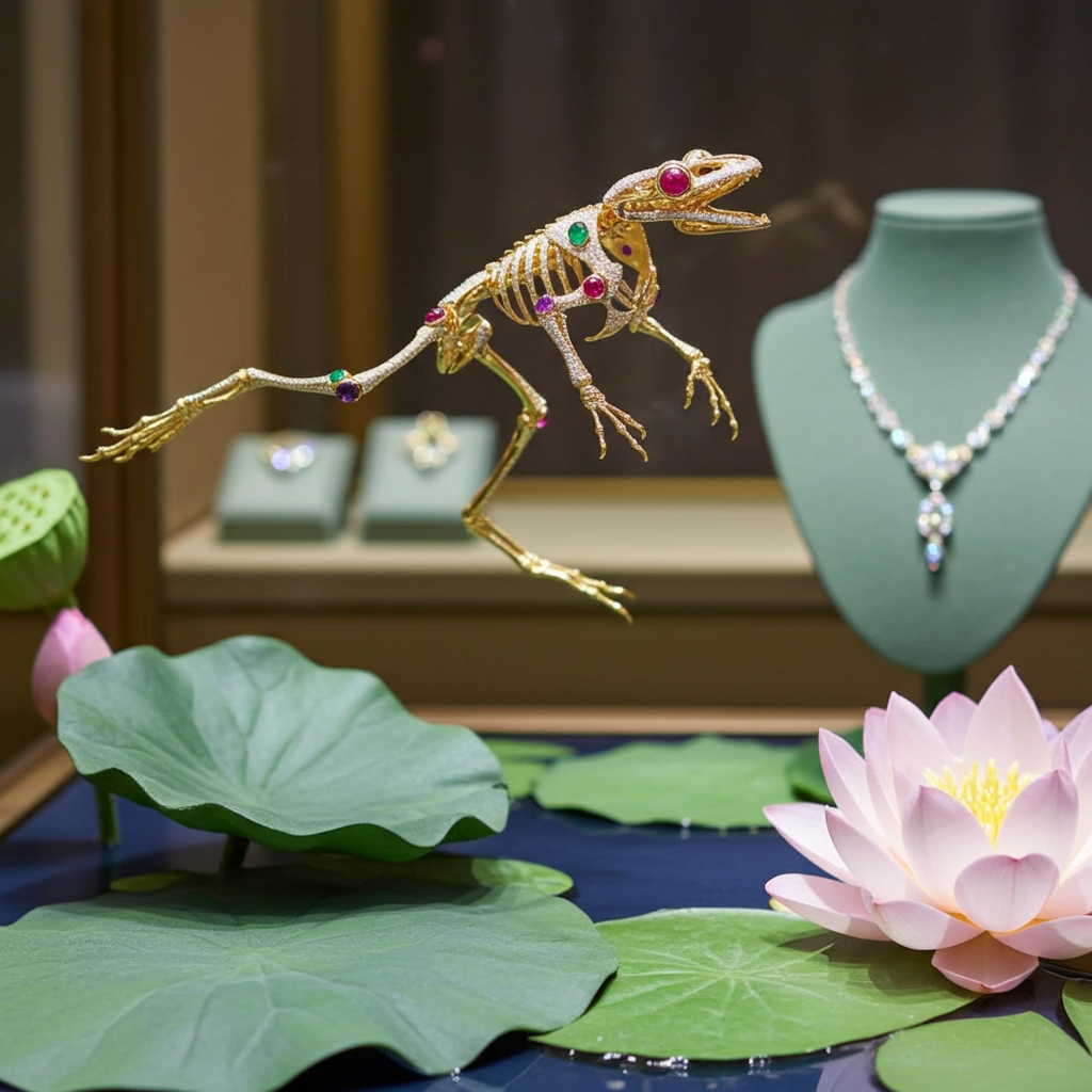 Another animated herpetology and entomology jewelry display