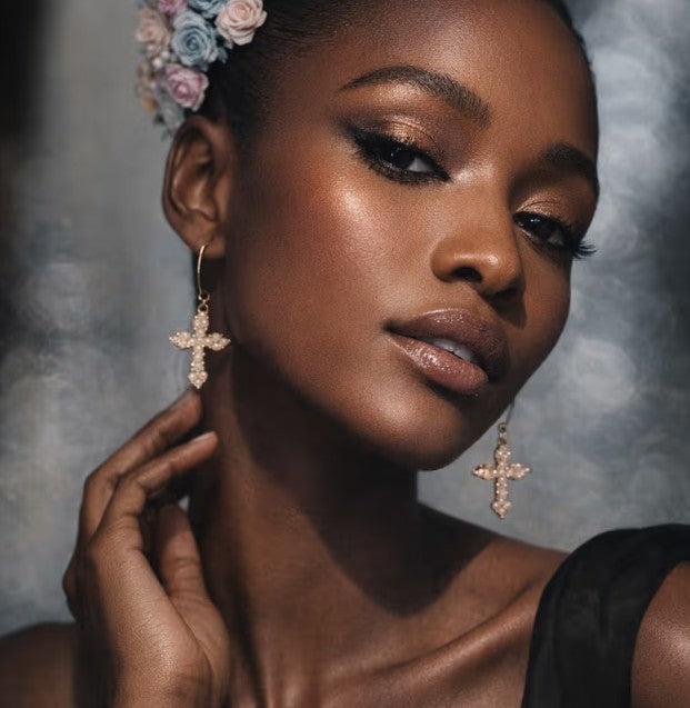 Small post pearl earrings