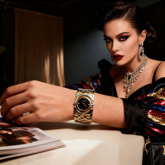 Gucci twirl stainless steel and gold tone women’s watch