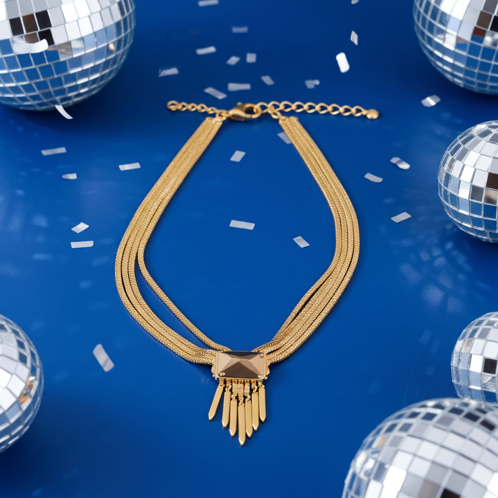 Necklace Vinage Monet Art Deco Slide.