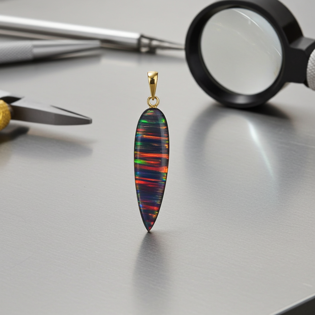 Excellent Quality Gilson Aurora Opal Gemstone pendant