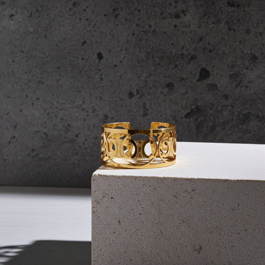 Celine Gold Cuff Bracelet