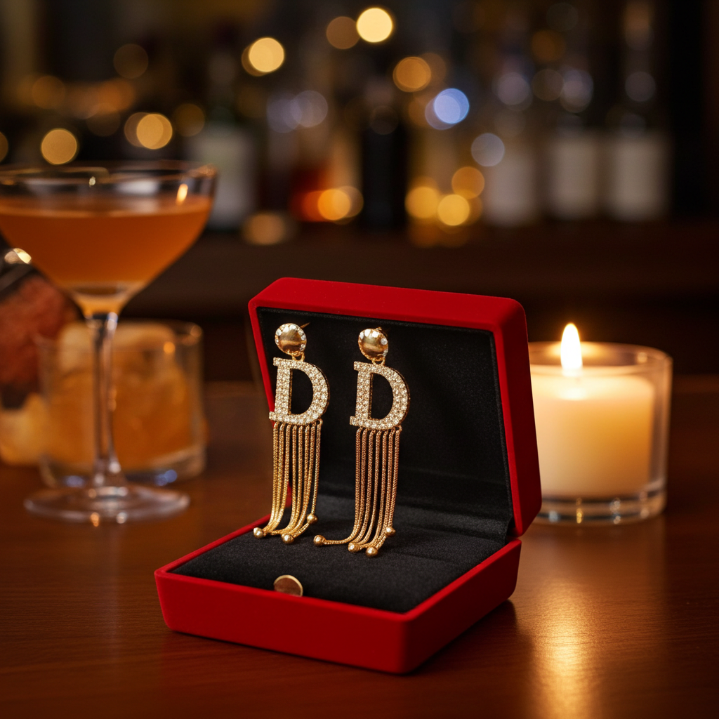 Gold Plated set of Dior earrings