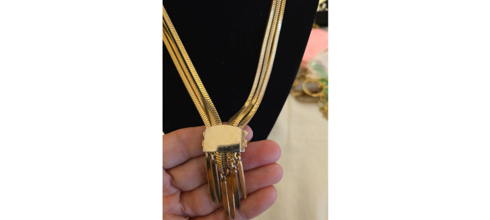 Necklace Vinage Monet Art Deco Slide.