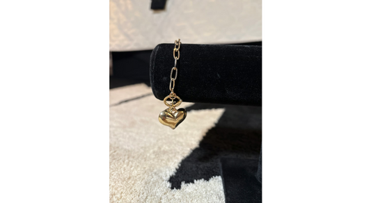 Vintage Christian Lacroix Heart Charm Bracelet