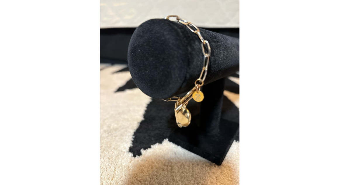 Vintage Christian Lacroix Heart Charm Bracelet