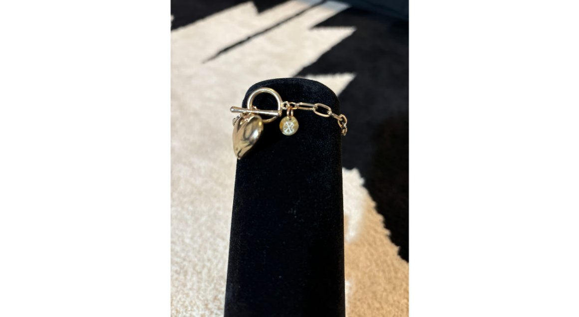 Vintage Christian Lacroix Heart Charm Bracelet