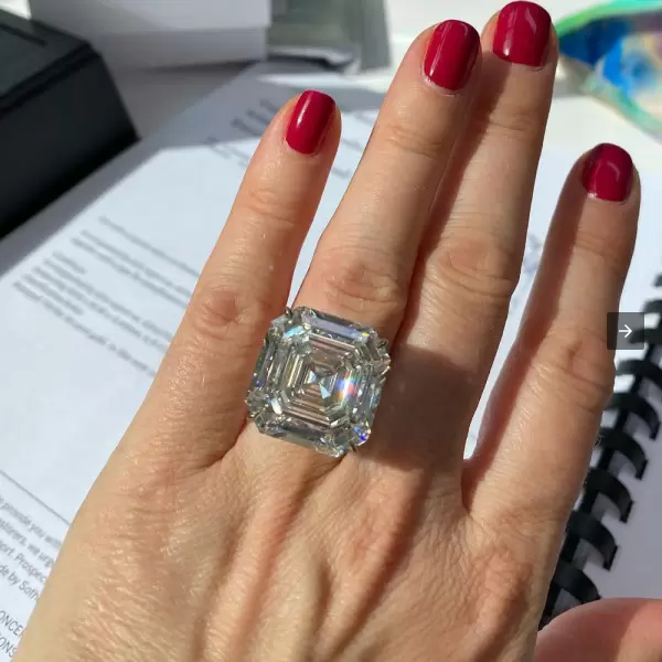 10ct Asscher Cut  loose moissanite diamond