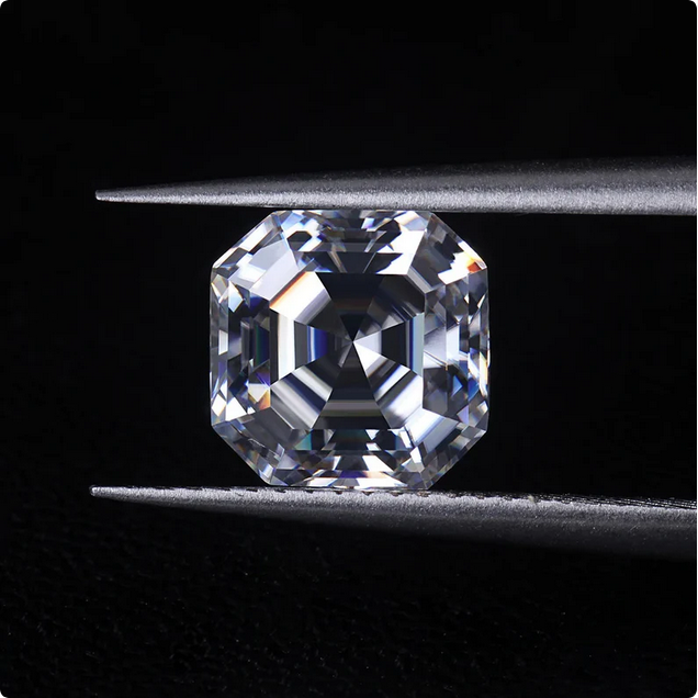 10ct Asscher Cut  loose moissanite diamond