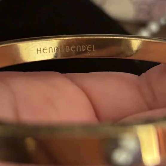Henri Bendel Crystal-Studded Rose Gold Bracelet