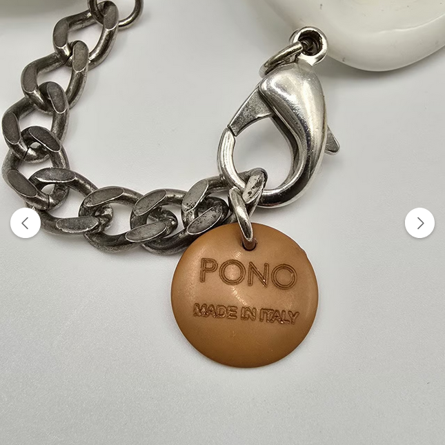 RARE Vintage PONO by Joan Goodman chunky ombre resin link 20" necklace.