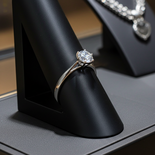 5 Carat Brillant-cut Moissanite Solitare ring.