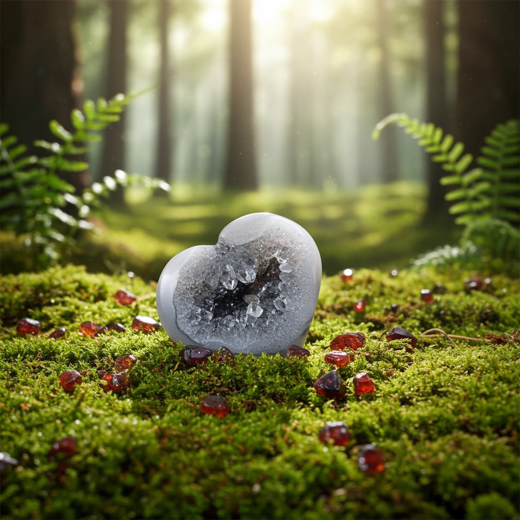 3" Druzy agate heart