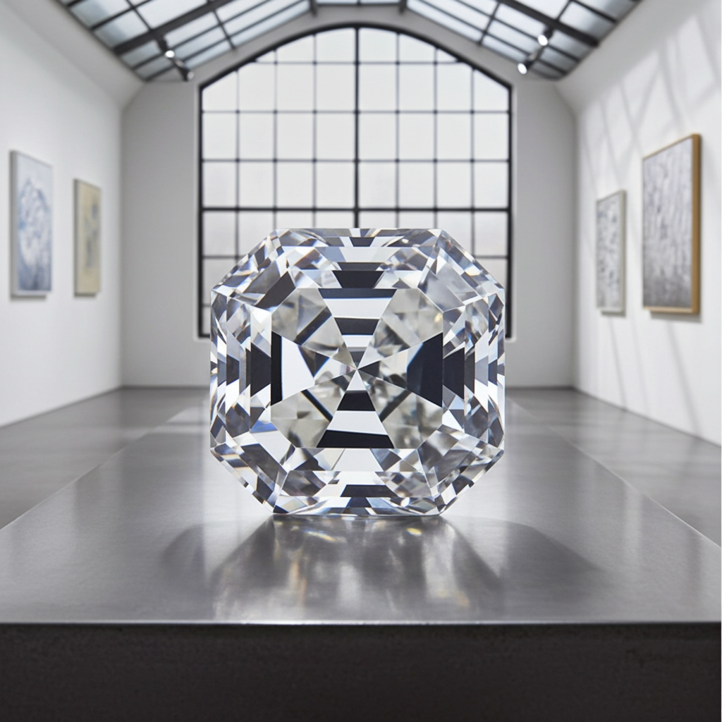 10ct Asscher Cut  loose moissanite diamond