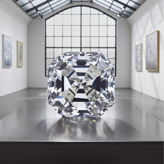 10ct Asscher Cut  loose moissanite diamond