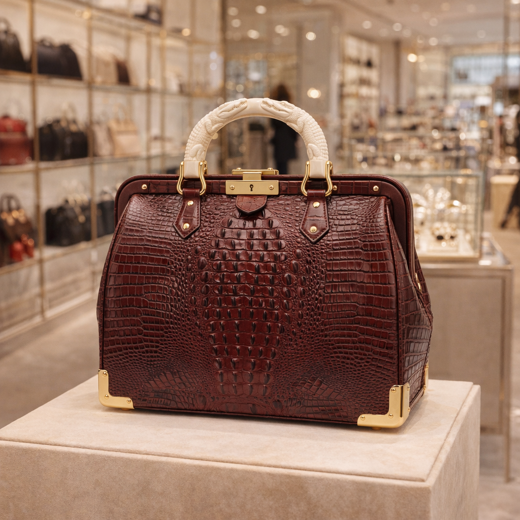 Crocodile leather doctors bag
