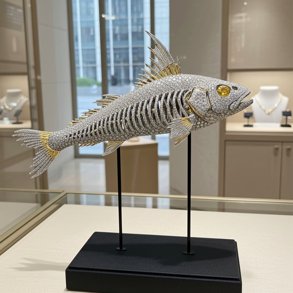 Zodiac Fish bone art jewelry
