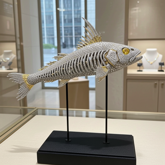 Zodiac Fish bone art jewelry