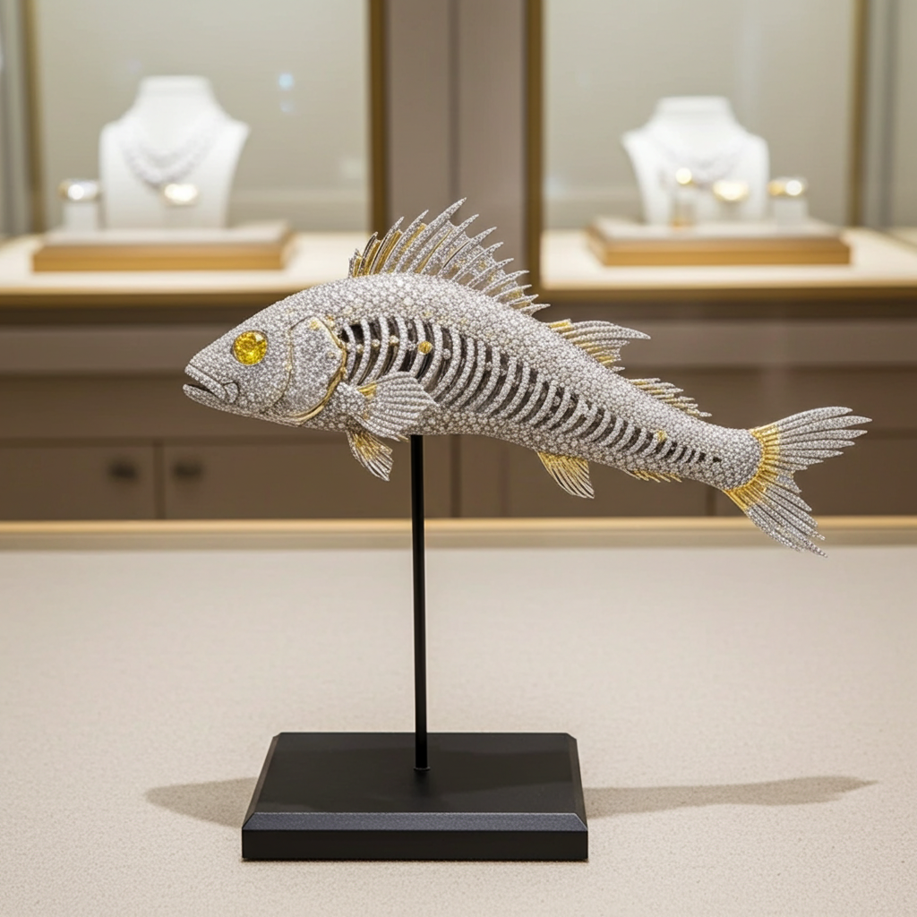 Zodiac Fish bone art jewelry