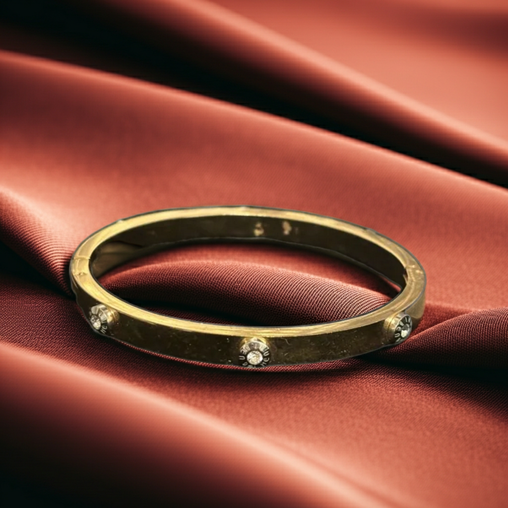 Henri Bendel Crystal-Studded Rose Gold Bracelet