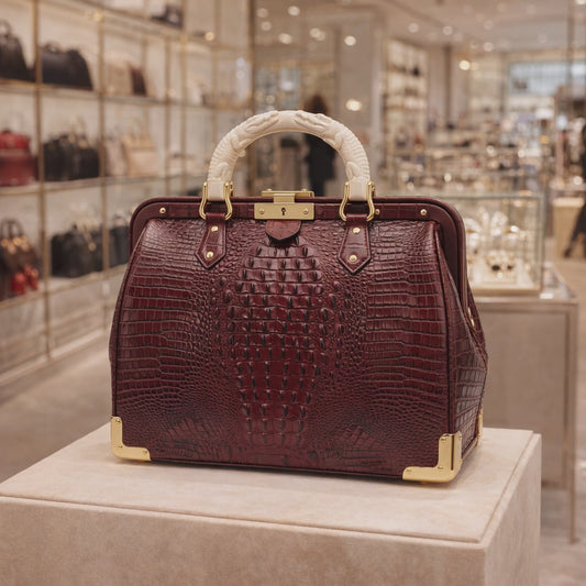 Crocodile leather doctors bag