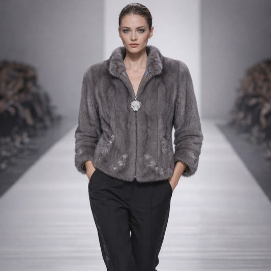 Embroidered Vintage Fur