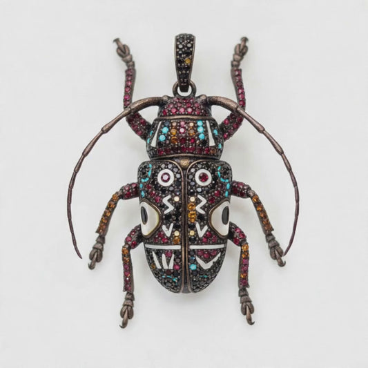 Contemporary insect Jewelry with a Tribal Influence