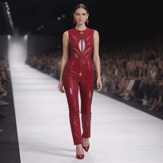 Woman's Stinray Leather Jumpsuit