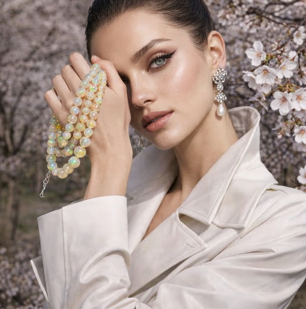 14" Ethiopian Opal Statement Necklace