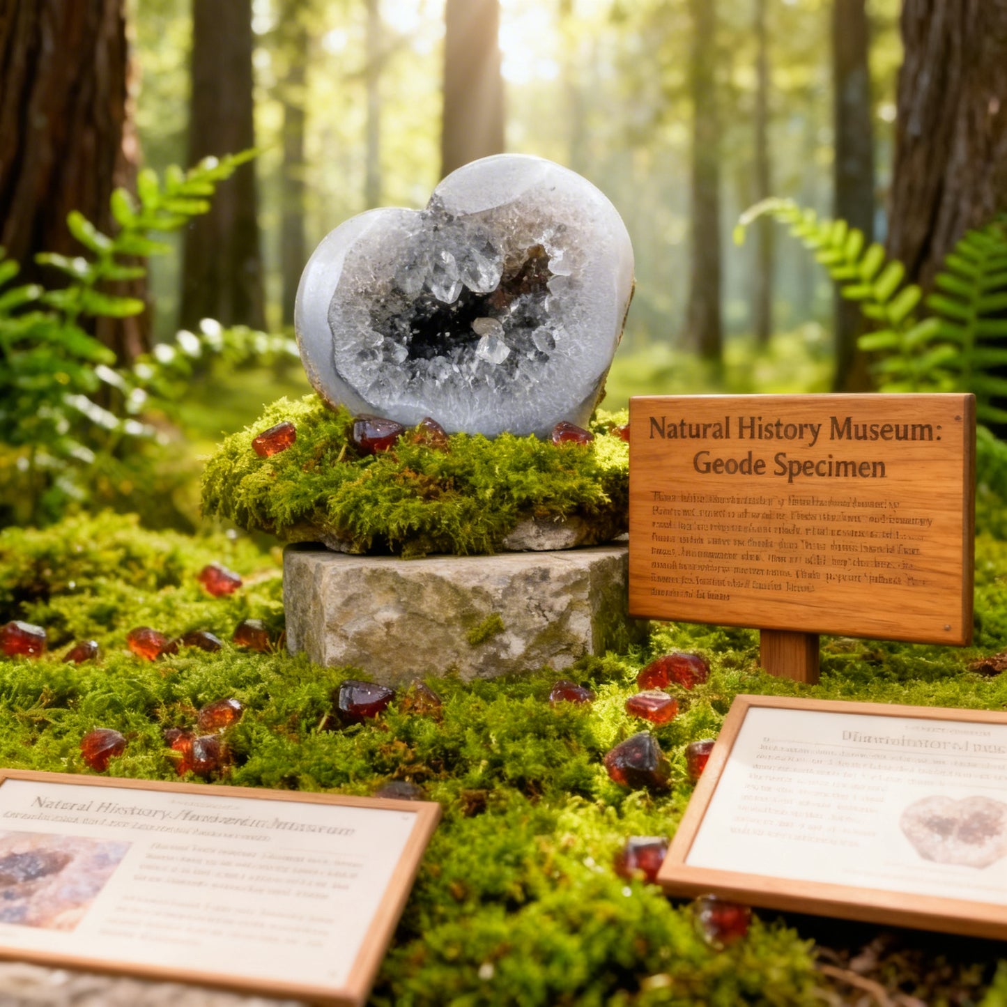 3" Druzy agate heart