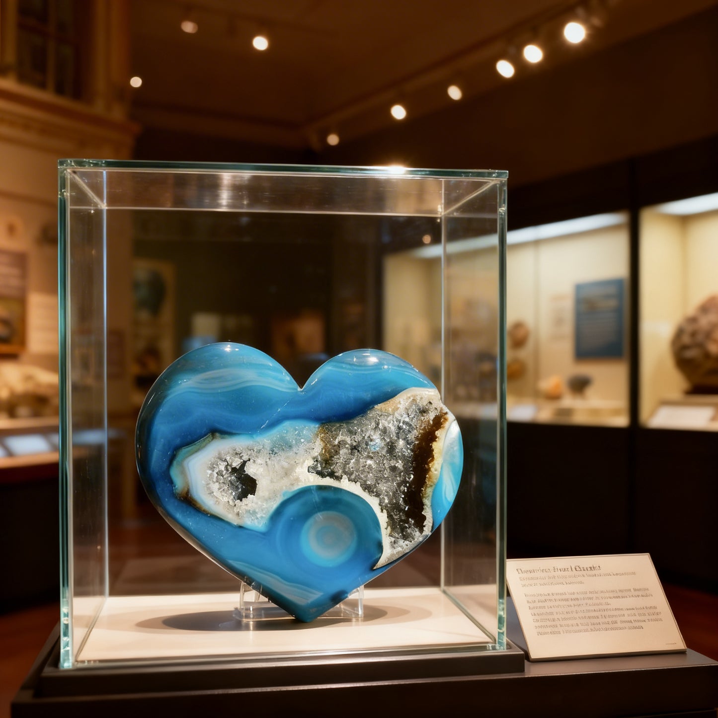 Druzy Blue Agate Heart
