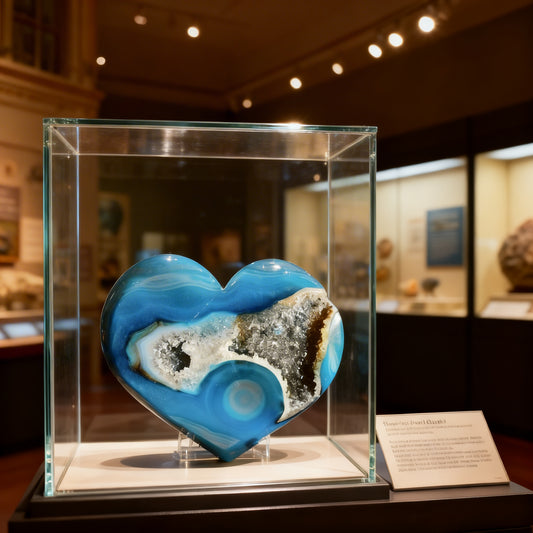Druzy Blue Agate Heart