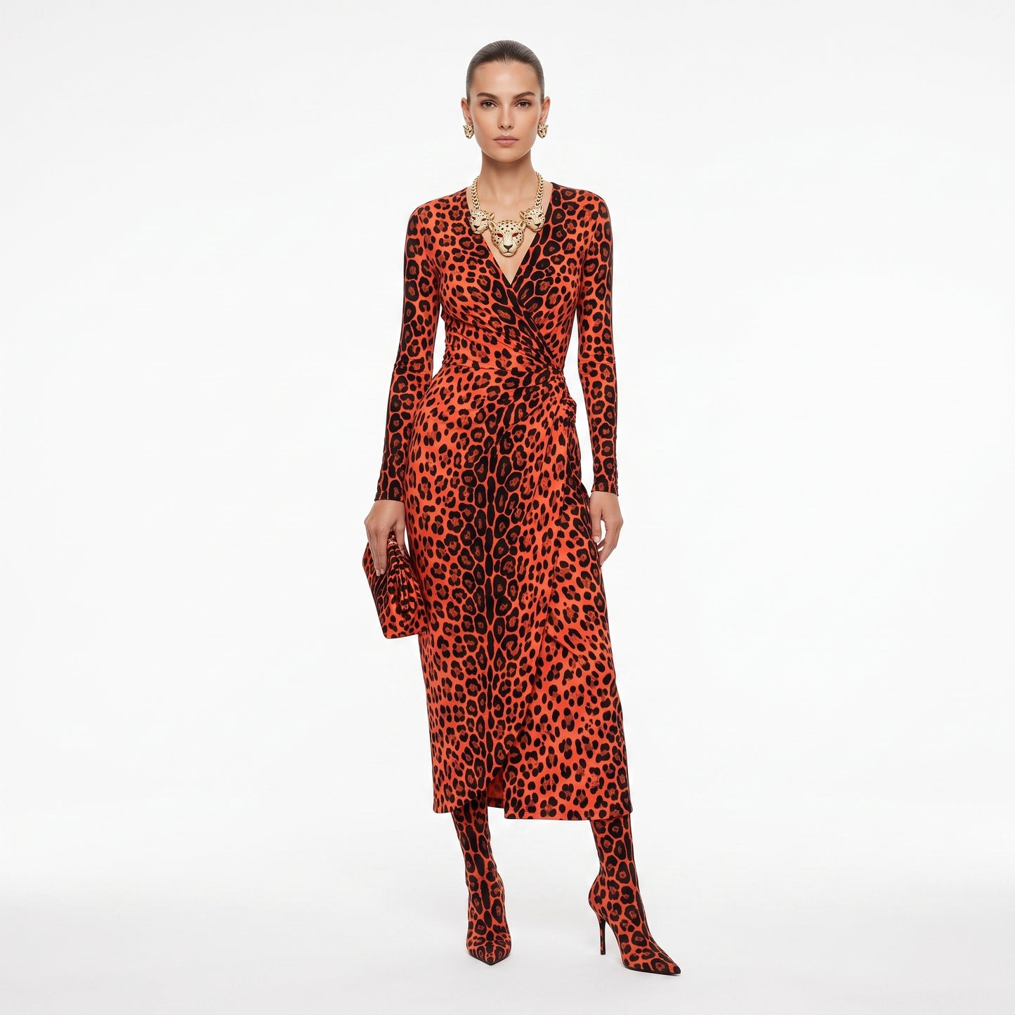 Cheetah print cowhide